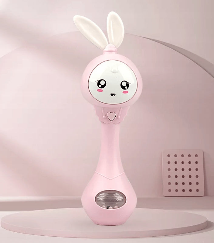 Toy-music rattle, educational "Pink Bunny"