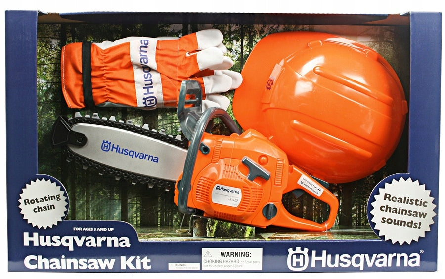 Toy saw Husqvarna - set