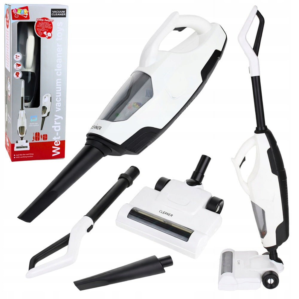 Toy vacuum cleaner for little helper with realistic sounds