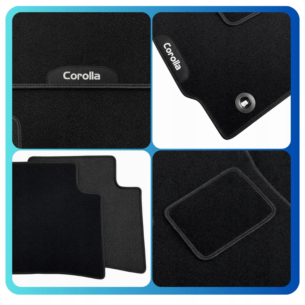 Toyota Corolla 1997 - 2026 Velour Car Rugs Each Gen EMBROIDERY NB Packaging status original