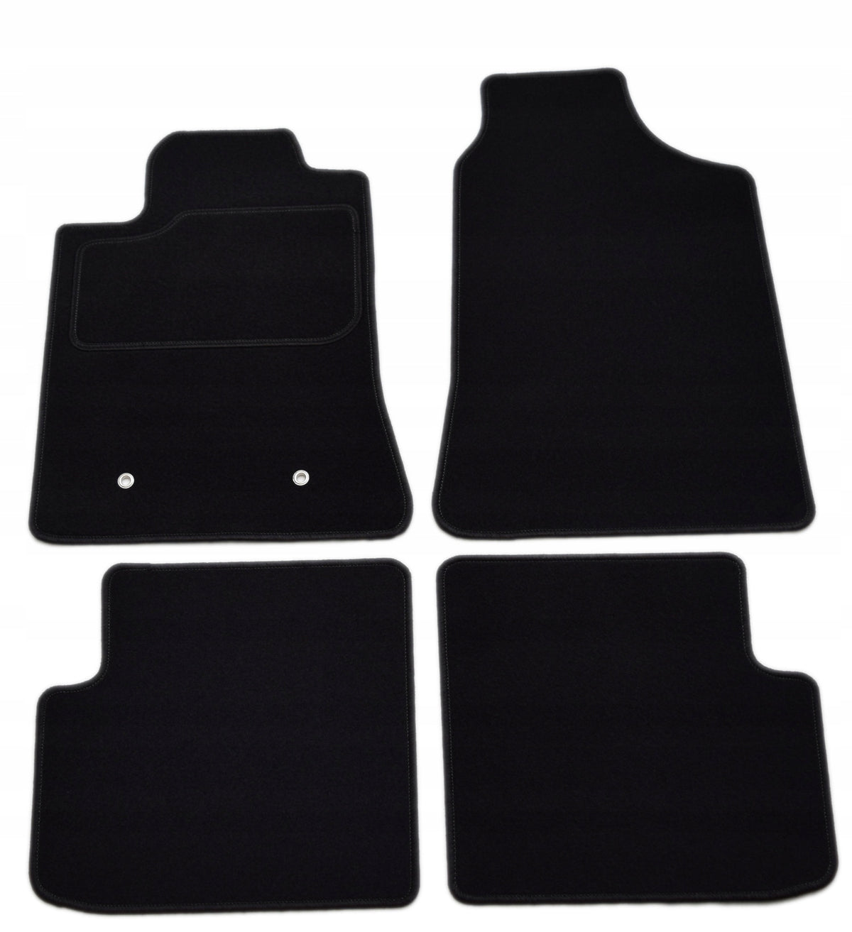 Toyota Corolla E12 2001-2007r. Black Velour Rugs - Economy