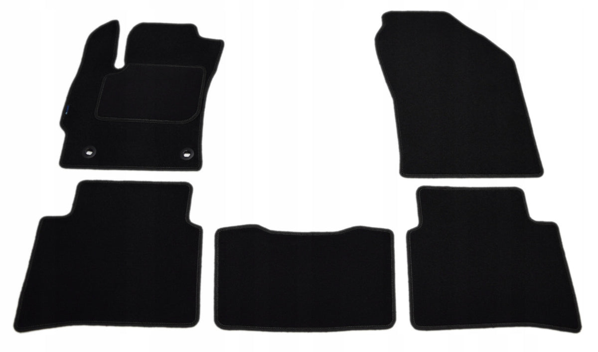 Toyota Corolla E21 since 2019.Black velour rugs - Aldos. Silver PC