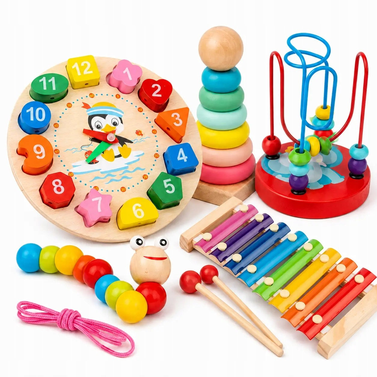 Toys Creative Fun Wooden Educational Set 5in1 Cymbals