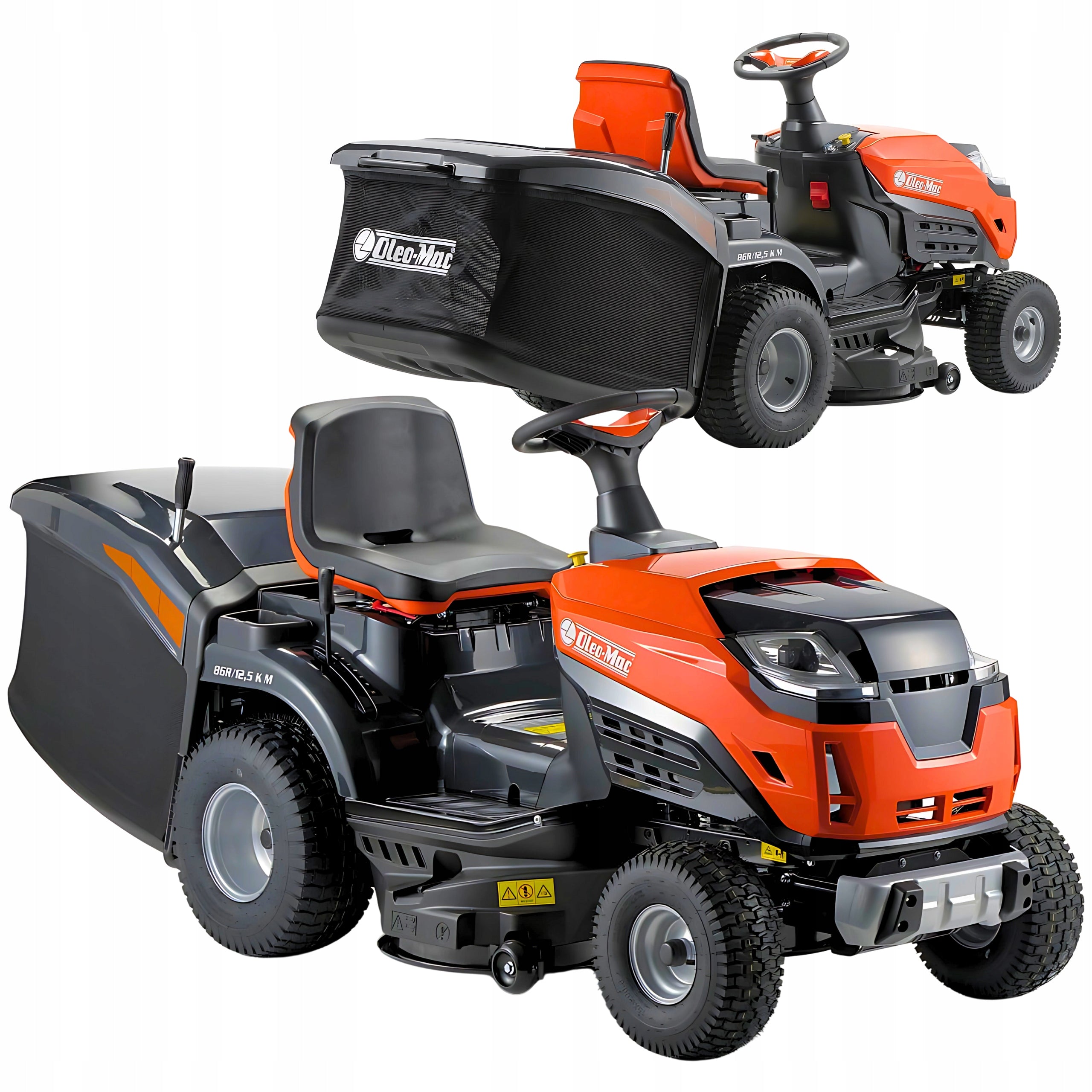 Tractor lawn mower Strong Oleo Mac OM 86cm Wheel drive Basket 300L
