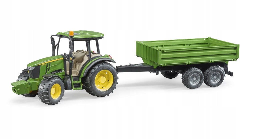 Tractor toy Bruder John Deere 5115M with tipper trailer 02108 Brand Bruder