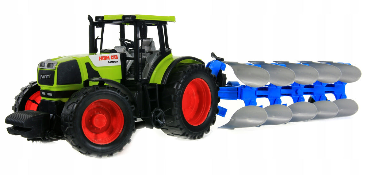 Tractor with plough Agricultural machine Plough + Twisted wheels + Drive 54 cm