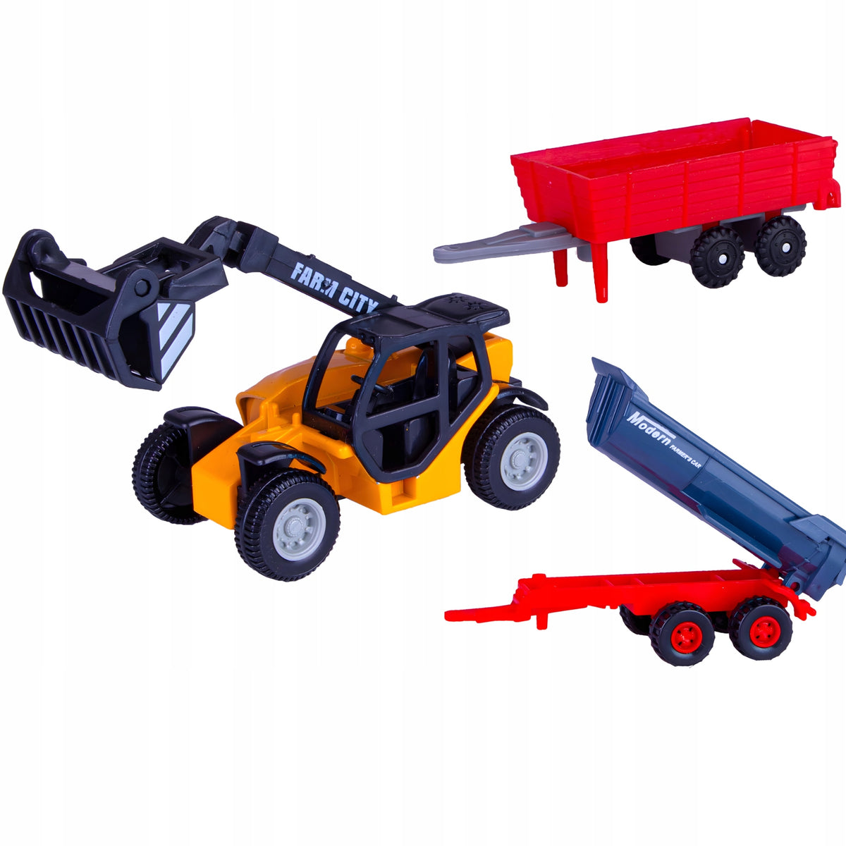 Tractor with trailer Combine harvester toy for boy large set small farmer 3 4 Manufacturer code zestaw maszyn rolniczych dzieci mały rolnik