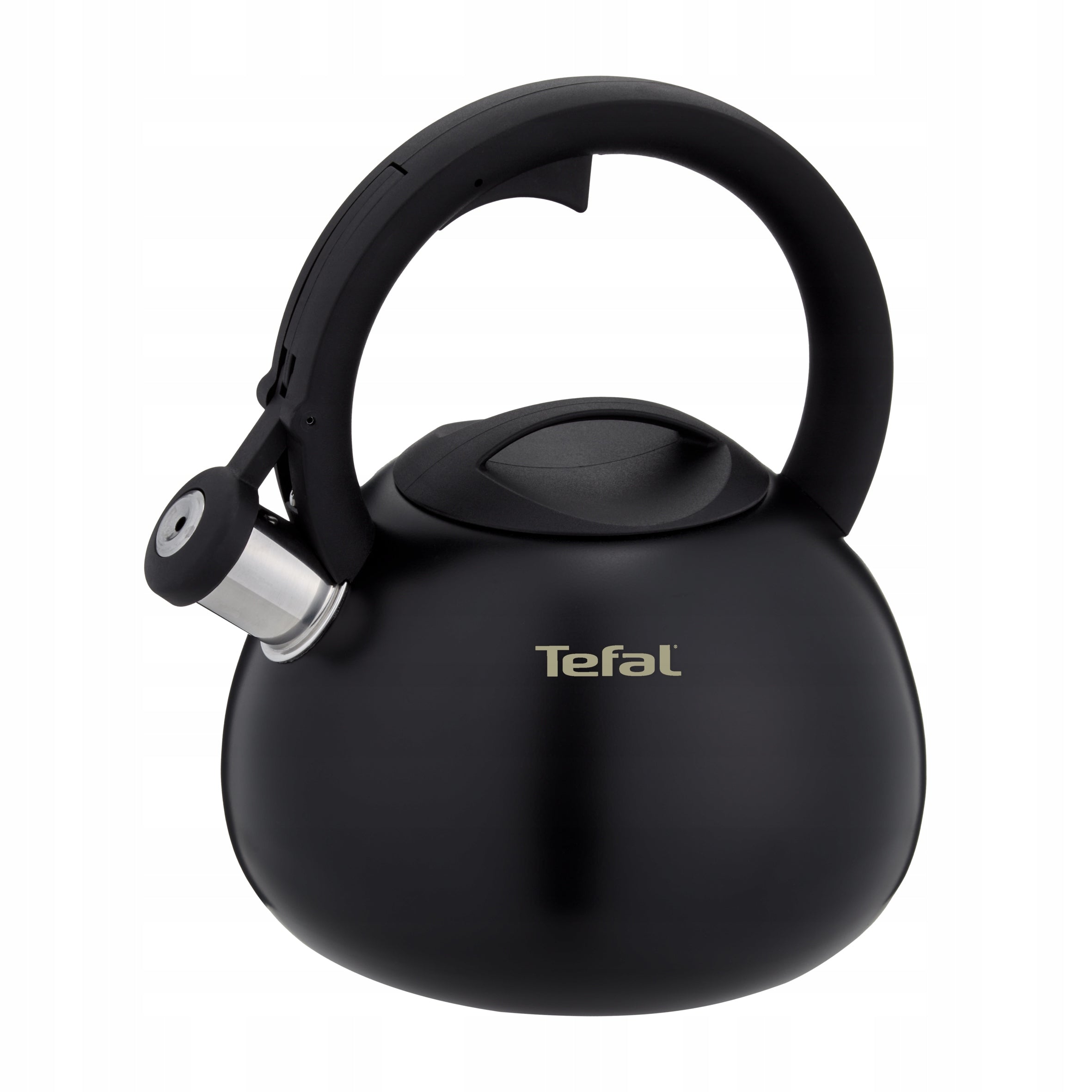 Traditional Black Steel Kettle TEFAL N418041 with Gas Whistle Induction
