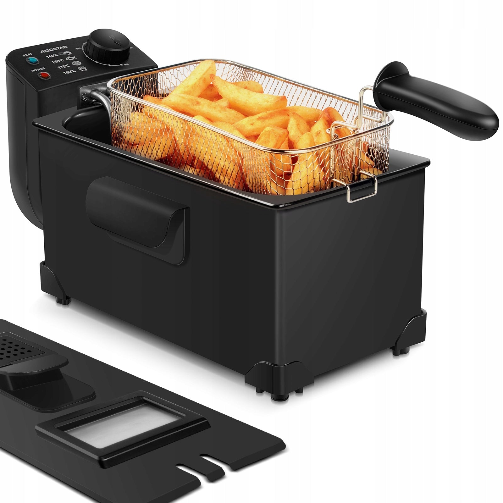 Traditional Oil Fryer Steel Strong 3 l 2200w black Aigostar EAN (GTIN) 8433325370749