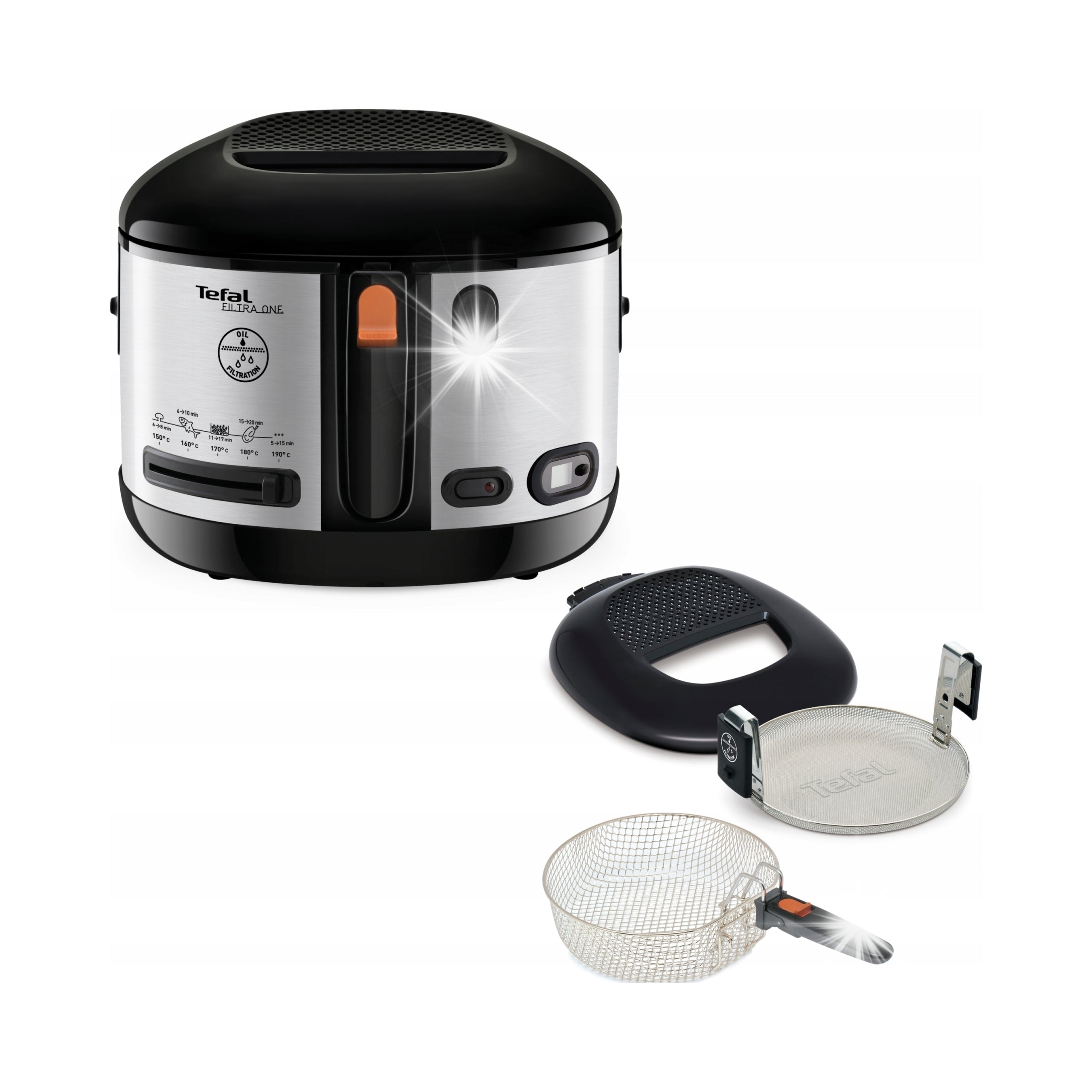 Traditional air fryer TEFAL One Metal 1.2 kg 2.1l FF175D71 for frying