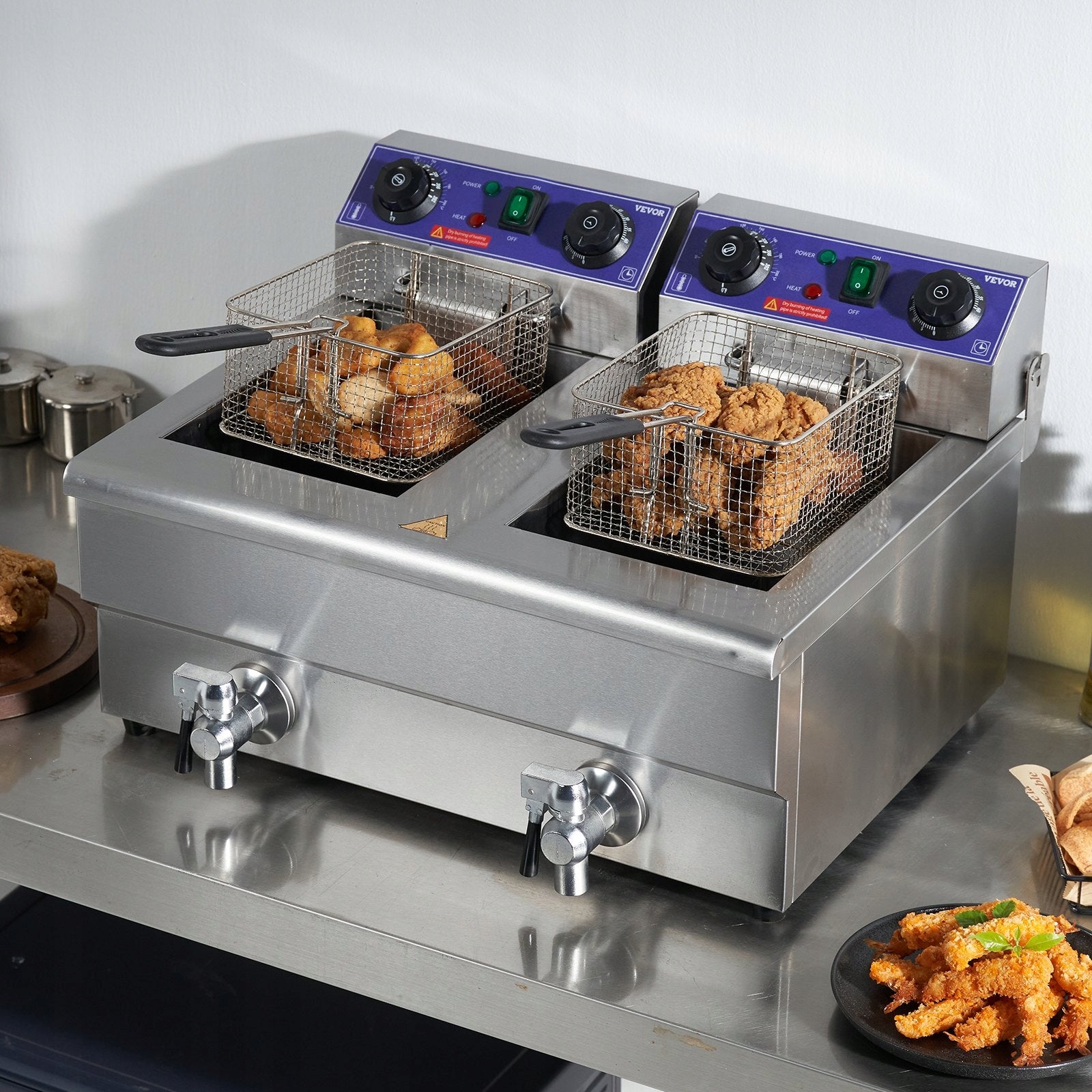 Traditional air fryer Vevor SG24L5000W12L1KYVV2 6000 W 12 l Model elektryczna frytkownica