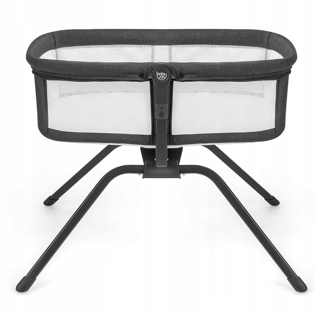 Traditional cradle Costway 63 x 92 cm shades of gray and silver Manufacturer code BC10120GR