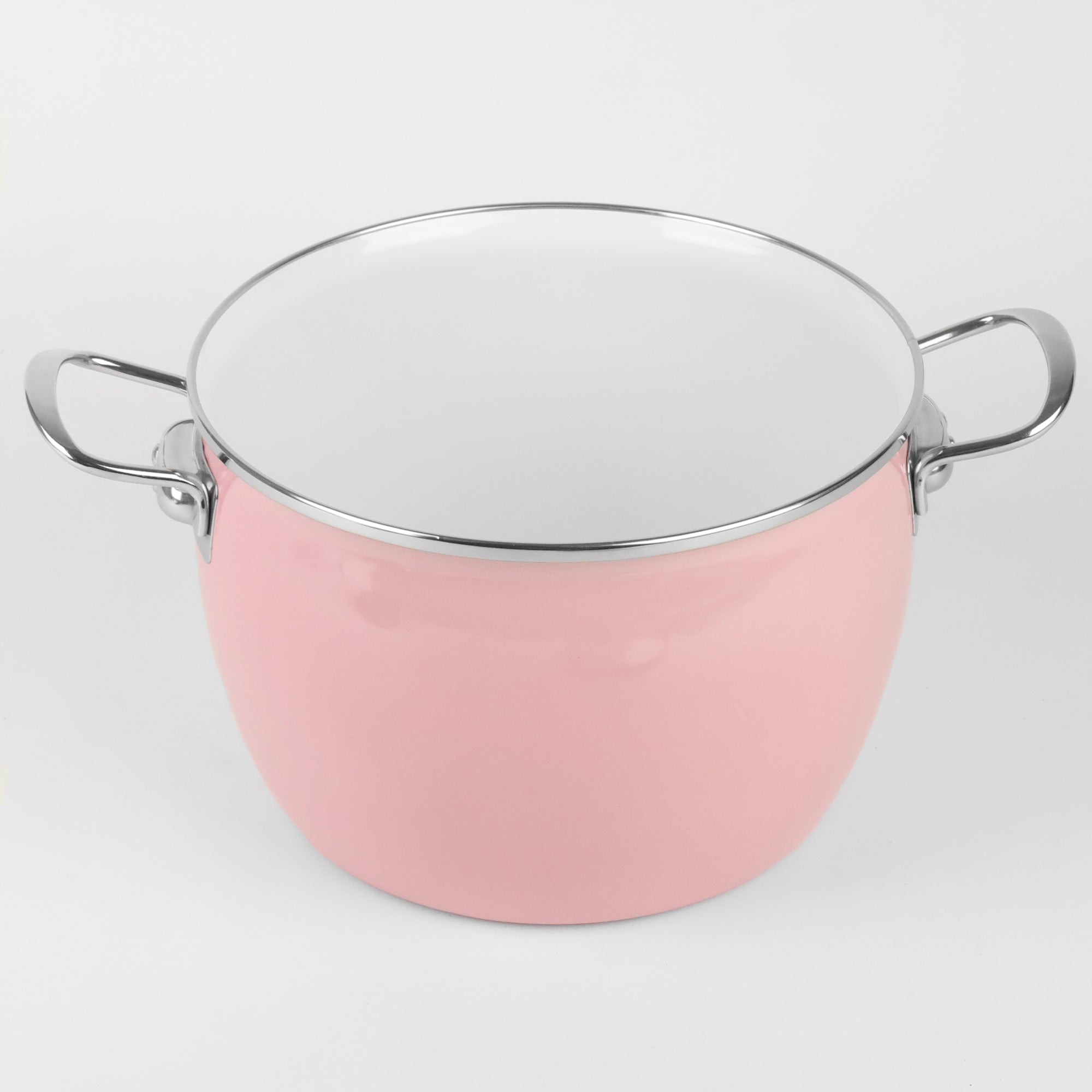 Traditional enamel pot MARYNA 5l pink INDUCTION GAS Brand Silesia Emalia