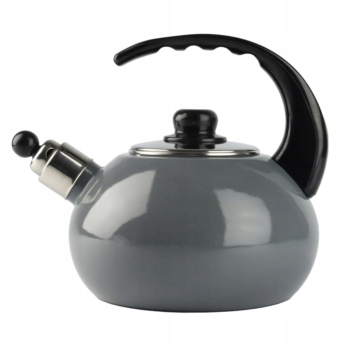 Traditional enamelled steel kettle Igmar 2,5 l grey