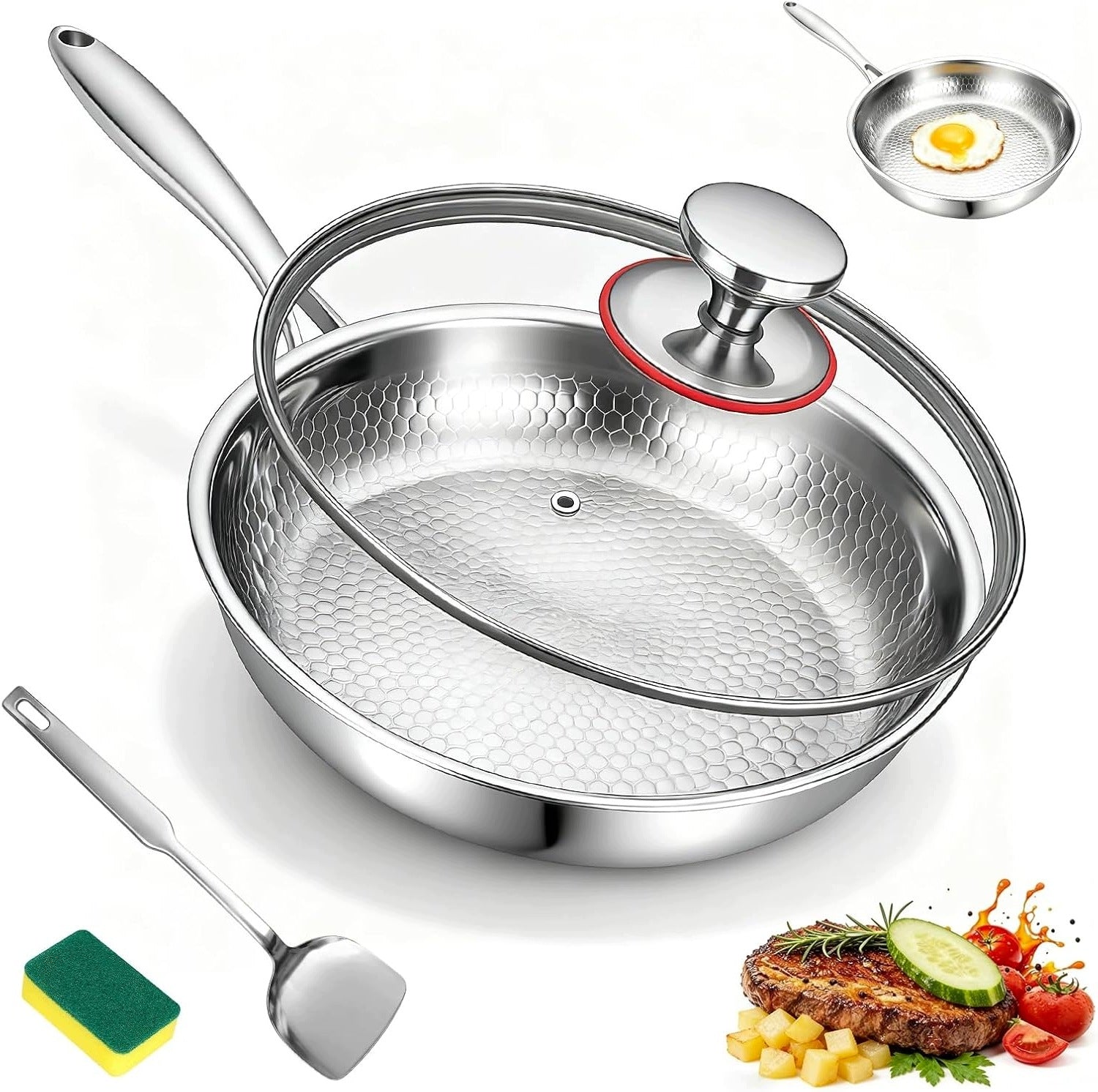 Traditional frying pan Kuchenne 26 cm titanium