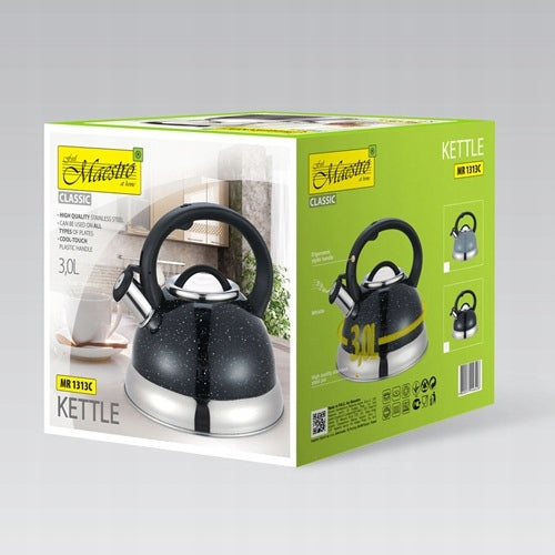 Traditional induction gas kettle 3,0l | Maestro MR-1313-BLACK Color black