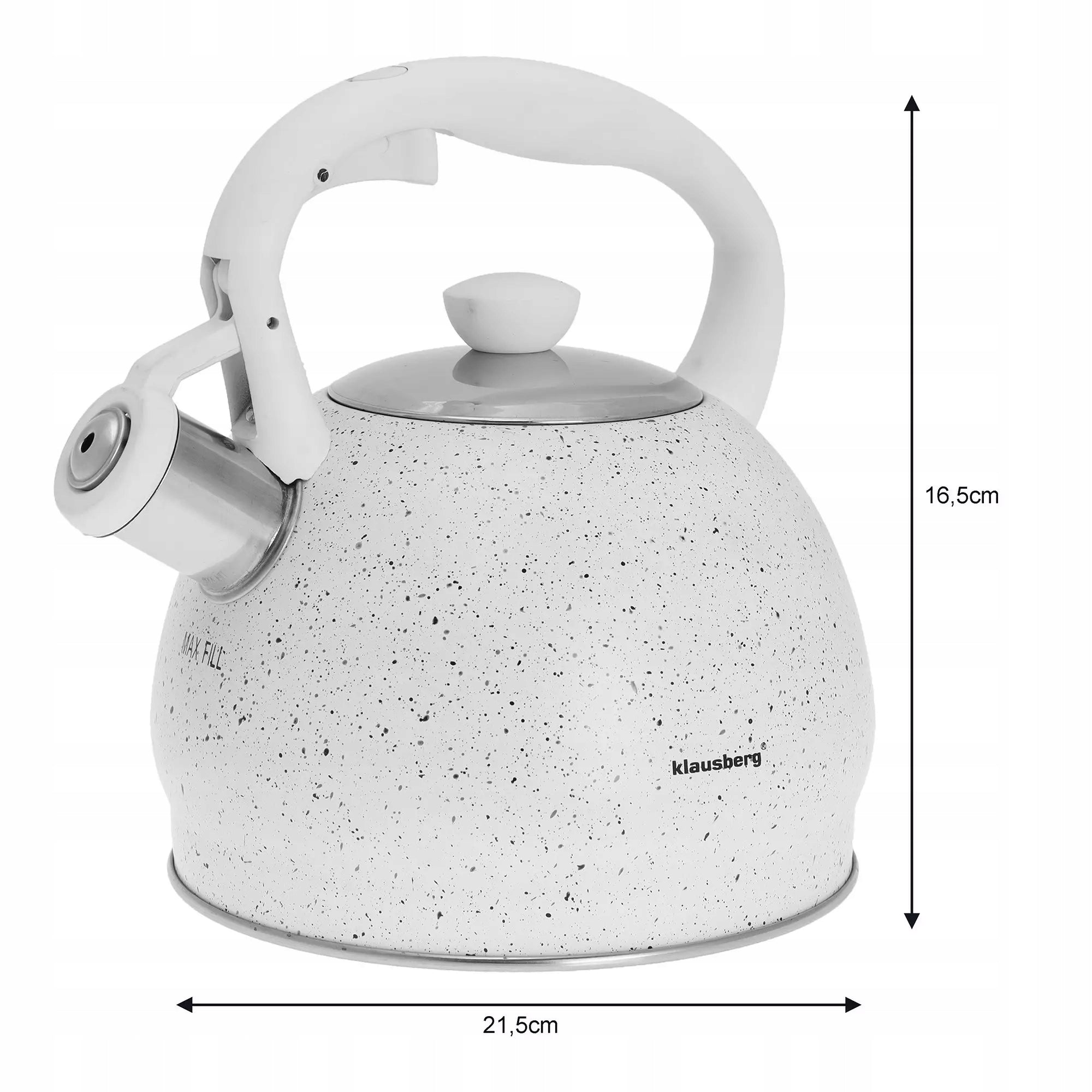 Traditional kettle 2l, white marble Klausberg Kind traditional kettle