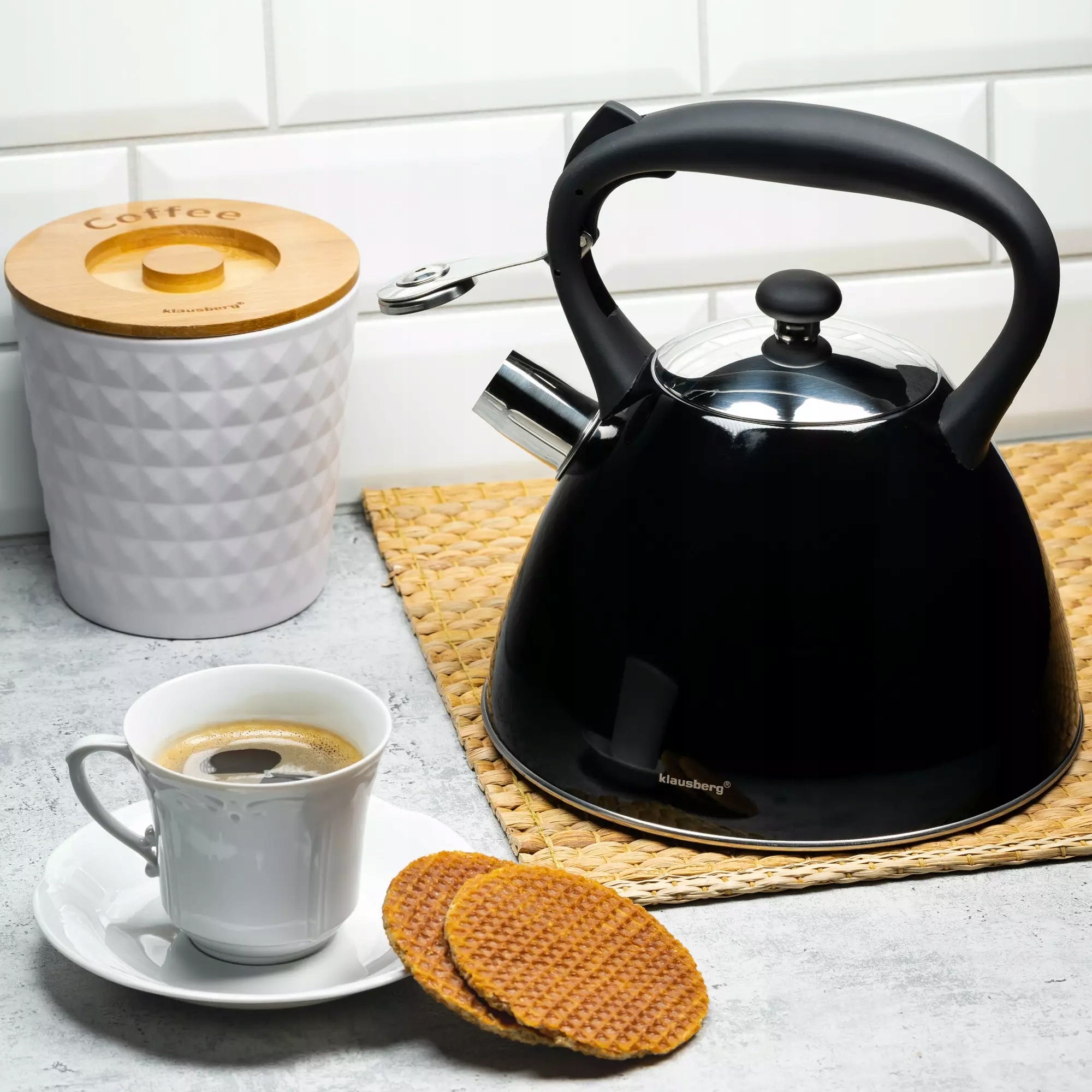 Traditional kettle 3l, black Klausberg Brand Klausberg