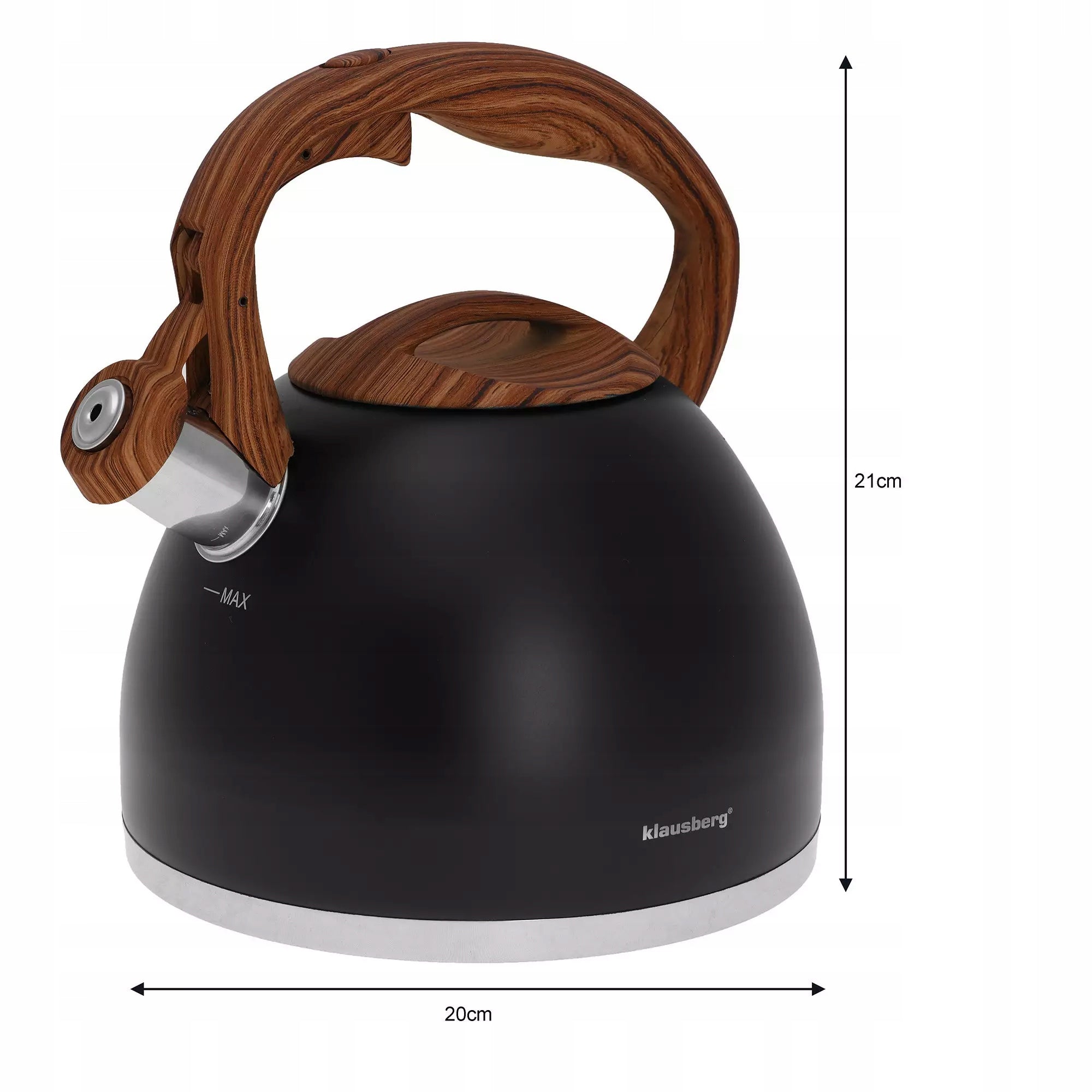 Traditional kettle 3l, black Klausberg Kind traditional kettle