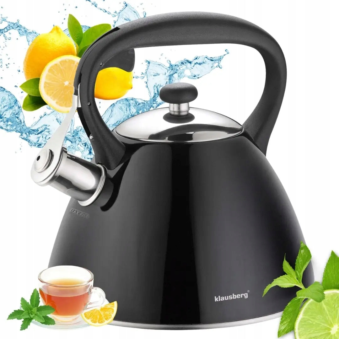 Traditional kettle 3l, black Klausberg