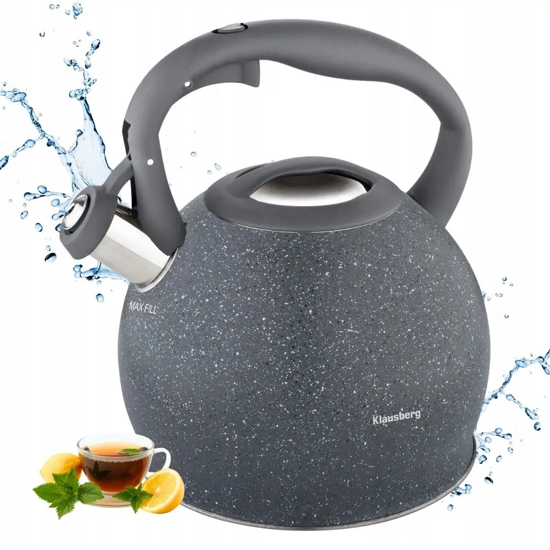 Traditional kettle 3l, grey marble Klausberg