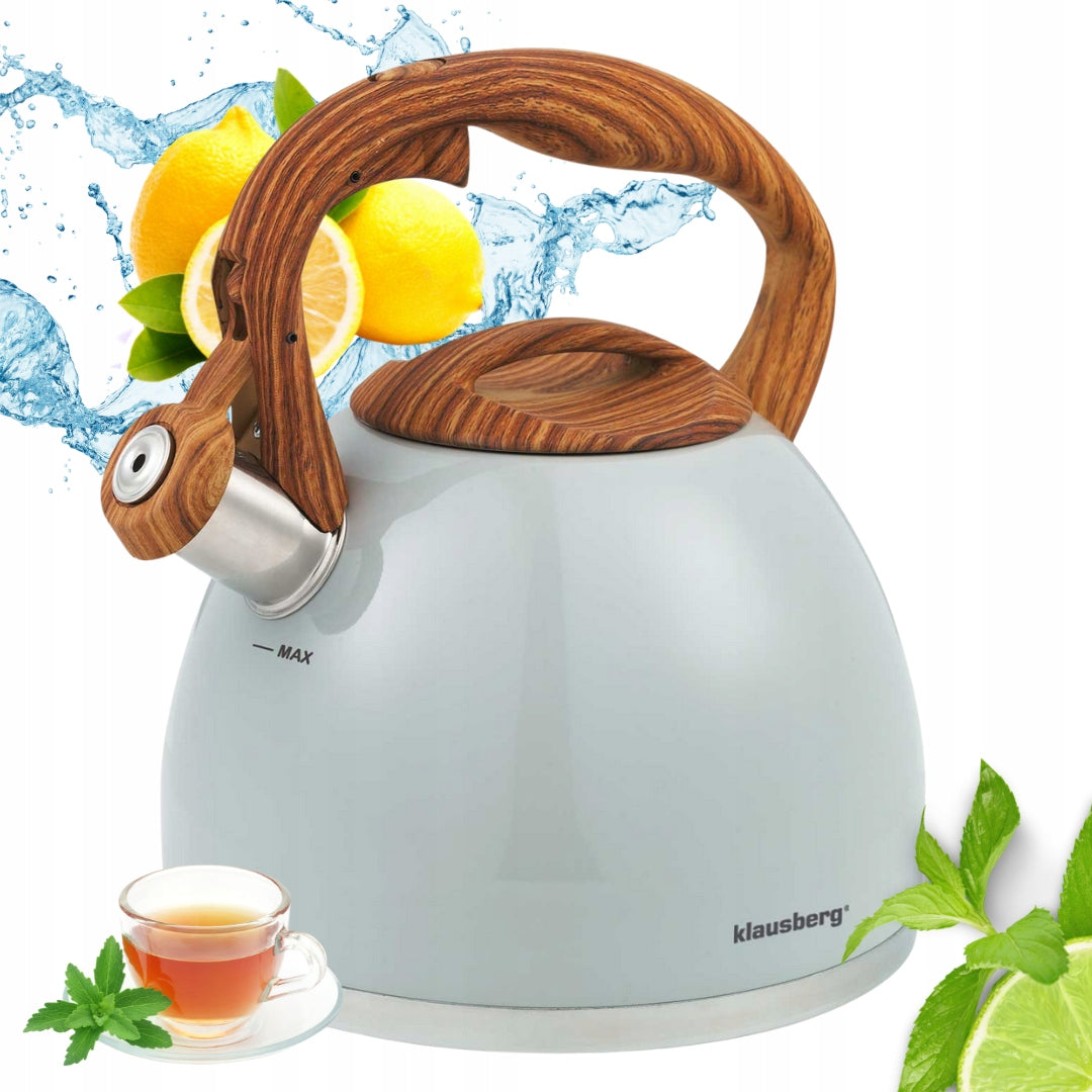 Traditional kettle 3l, light grey Klausberg