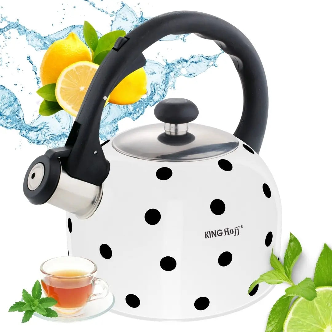 Traditional kettle, steel 2,6l with dots Kinghoff