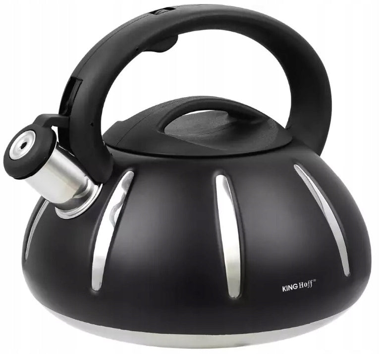 Traditional kettle with whistle 3L Induction GAS Black King Hoff