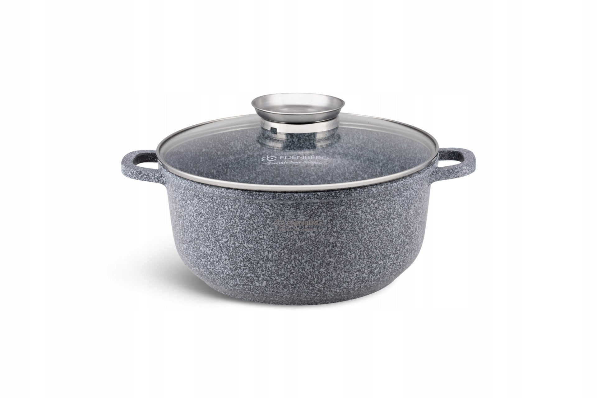 Traditional pot with lid marbled Edenberg 5,6 l gas induction Packaging status original