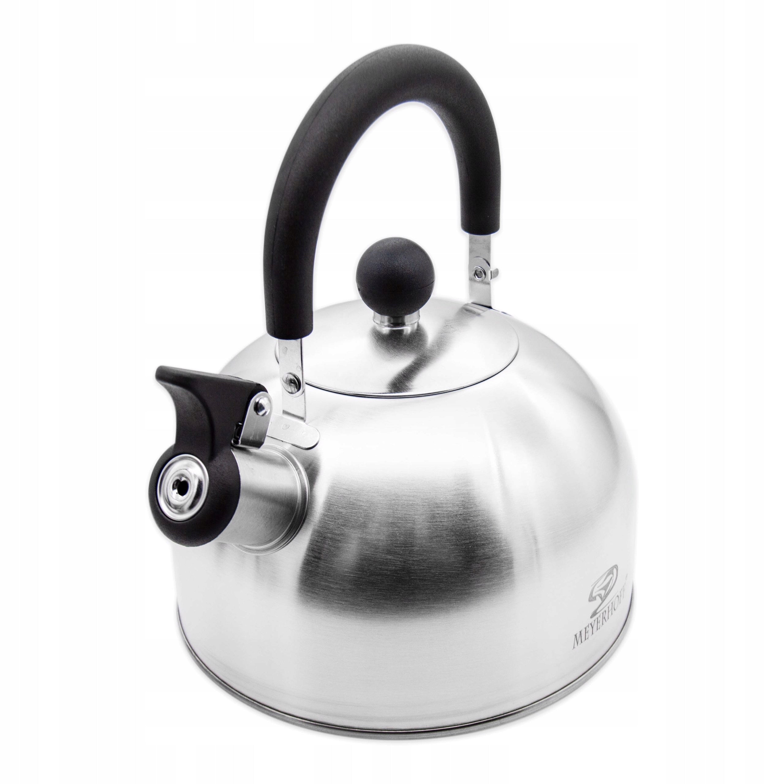Traditional steel Meyerhoff kettle 2 l, shades of gray and silver Color gray