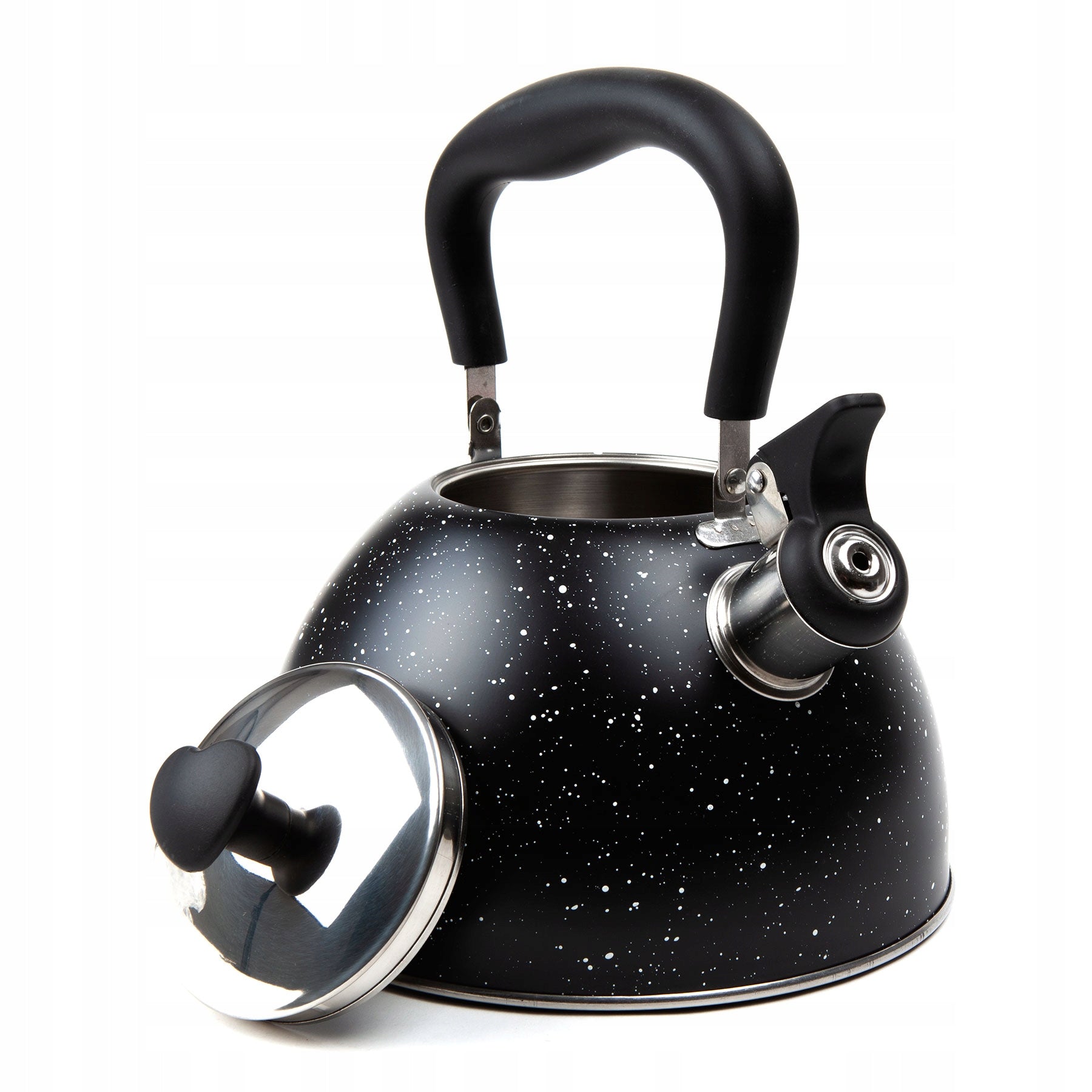 Traditional steel kettle Ambition 1,7 l black with whistle Gas induction