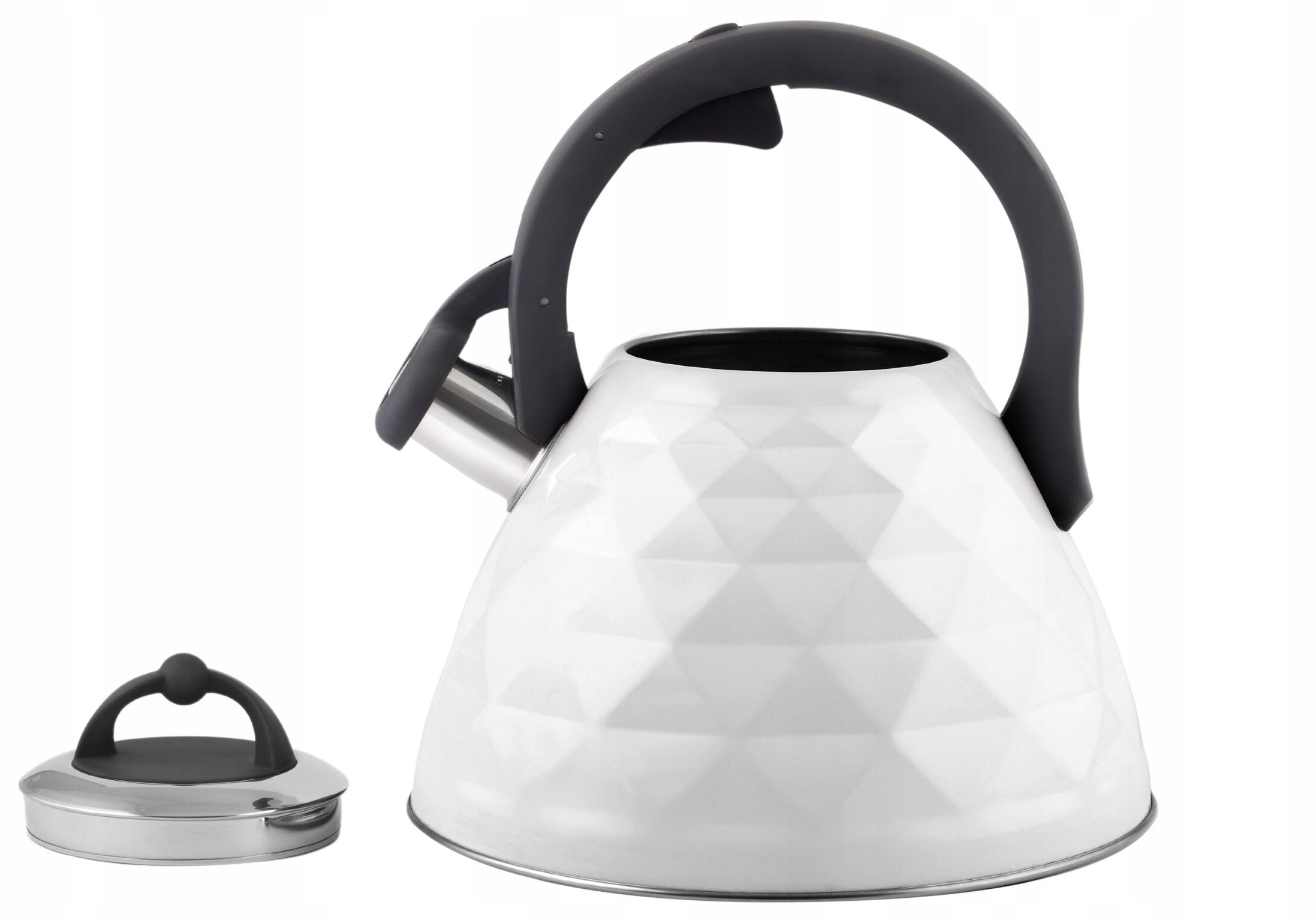Traditional steel kettle Beretti Rosa 3l white induction gas Manufacturer code BR-7610