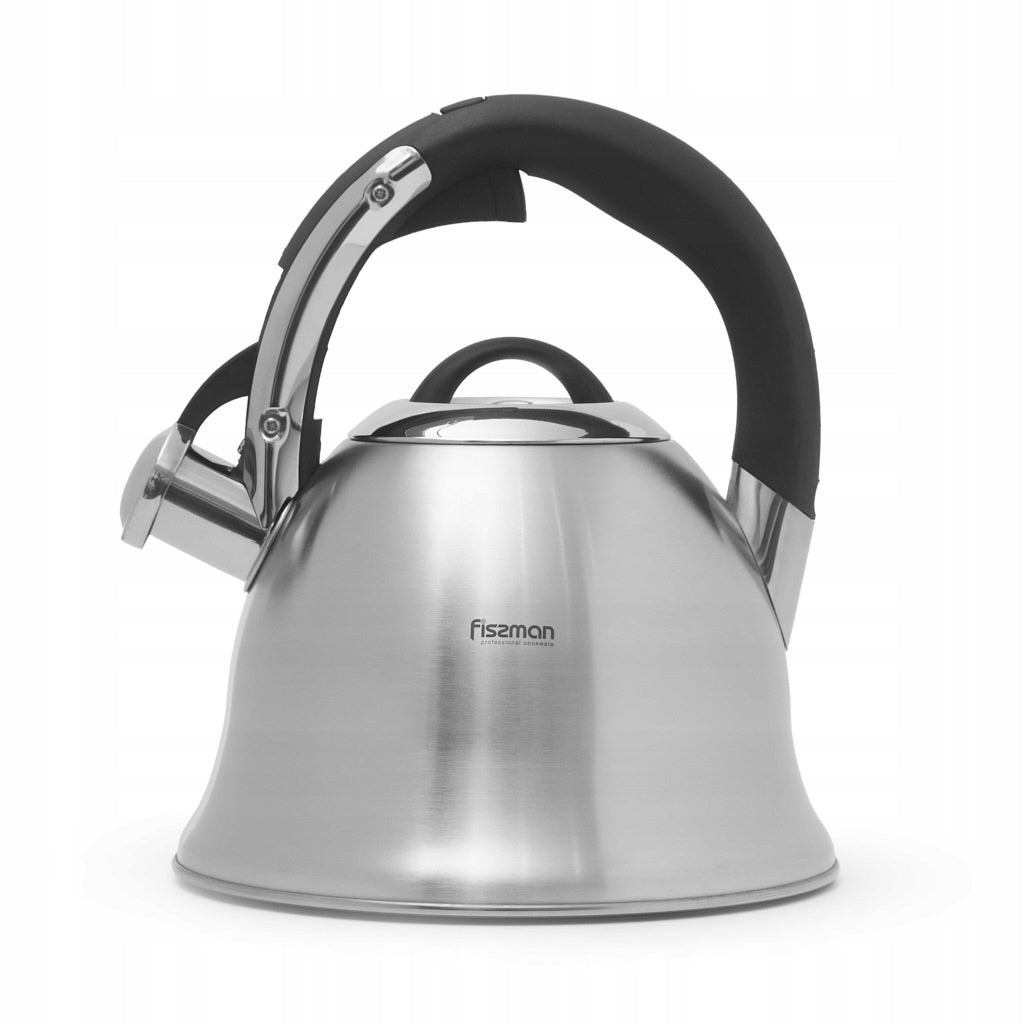 Traditional steel kettle Fissman Veda 2,8 L induction with whistle