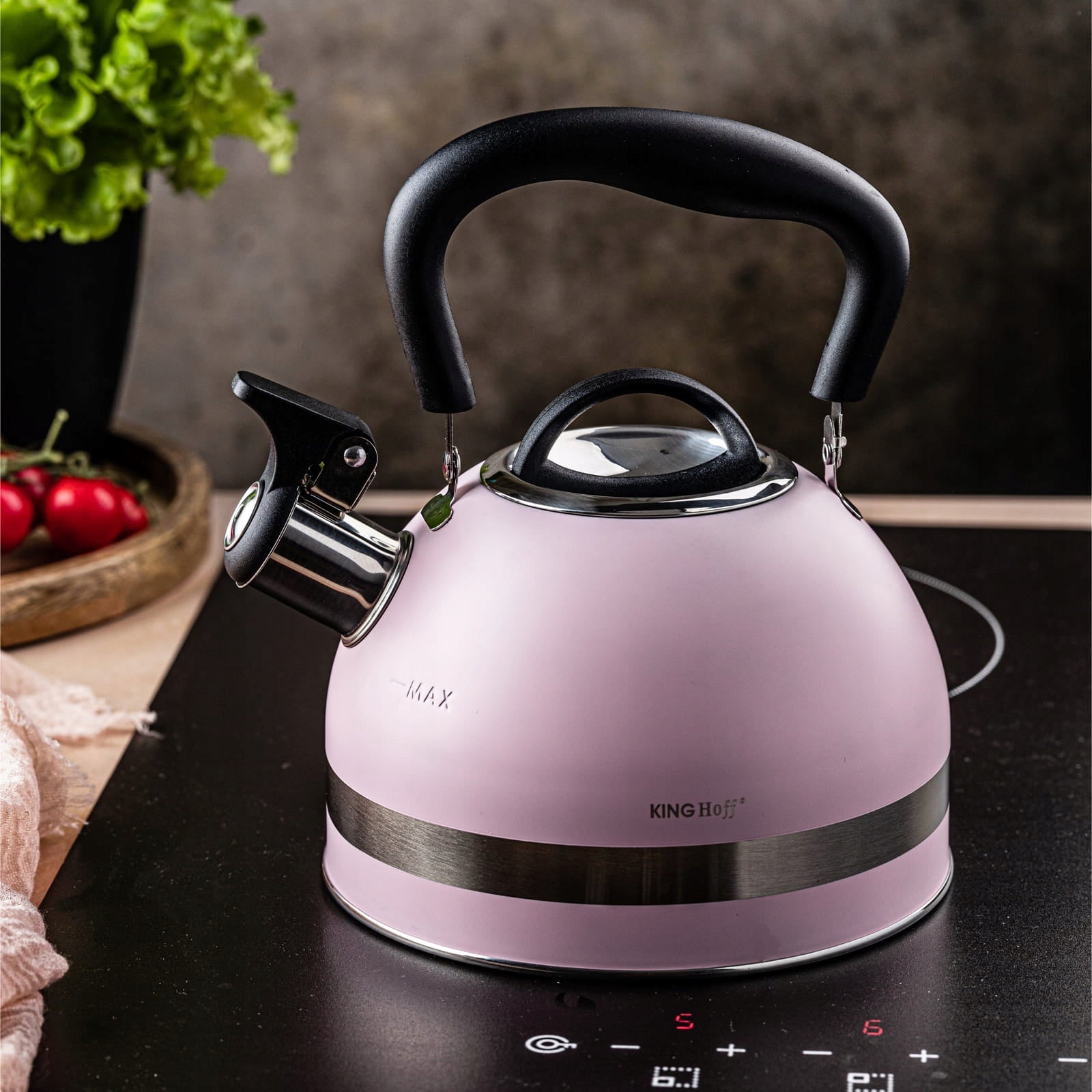 Traditional steel kettle Kinghoff 1,8 L PINK Induction GAS KH-1856 EAN (GTIN) 5908287218567