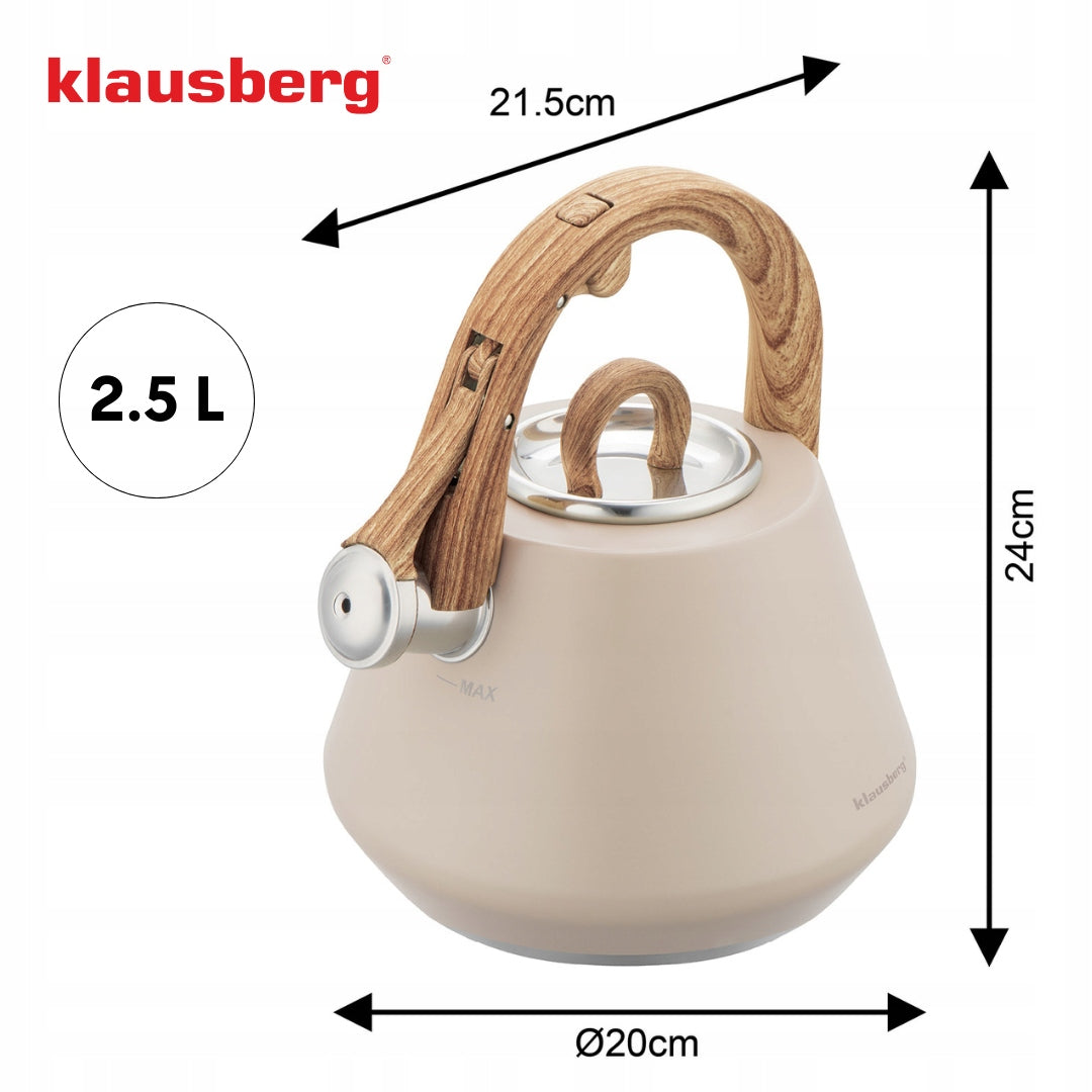 Traditional steel kettle Klausberg 2,5 l beige Manufacturer code KB-7950