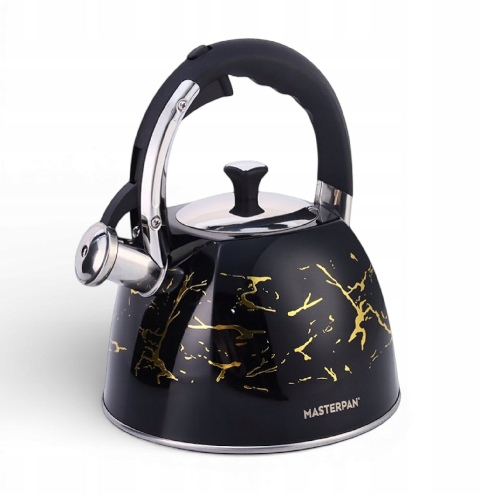 Traditional steel kettle Masterpan 3 l BLACK GOLD MARBLE KANCIAK