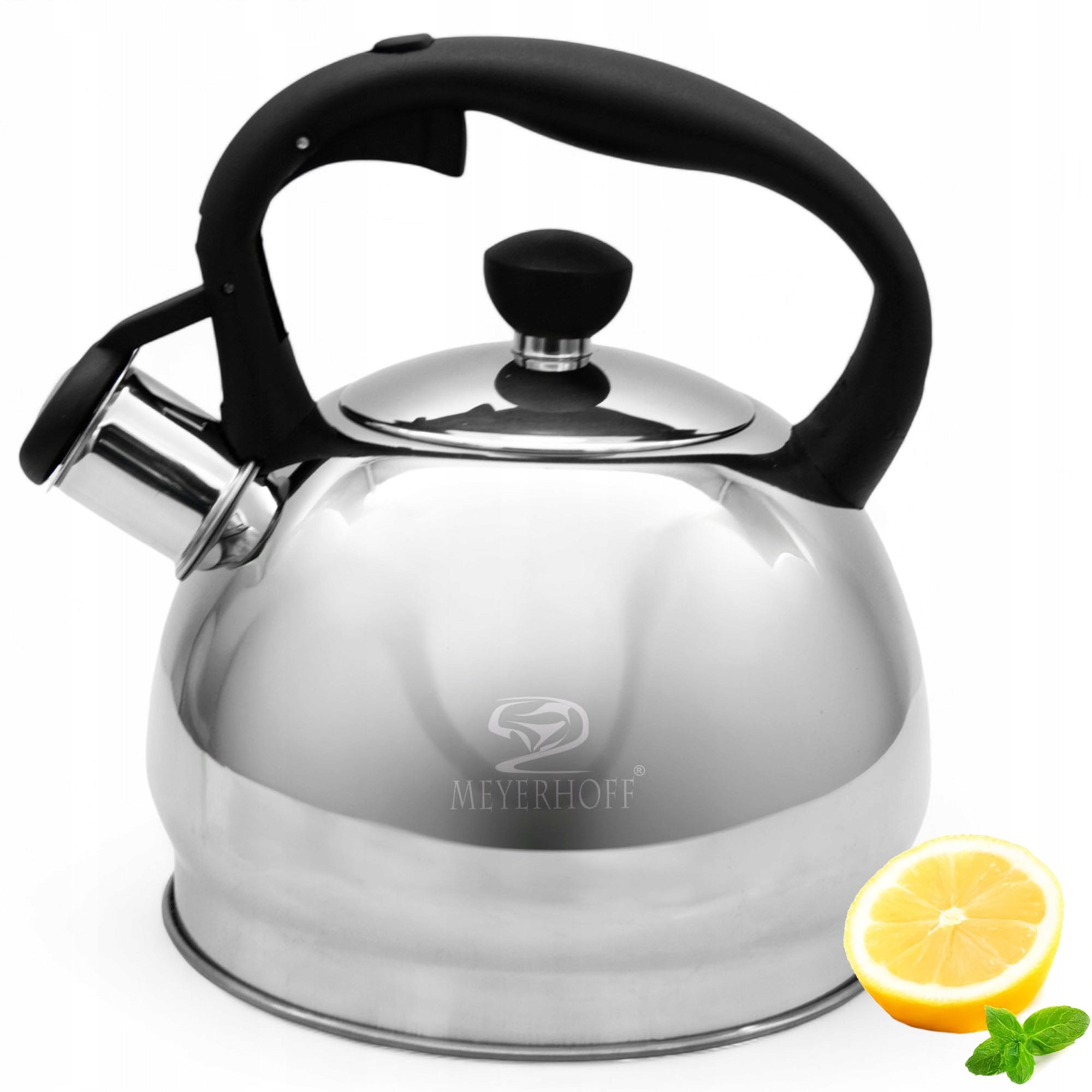 Traditional steel kettle Meyerhoff 1,8 l shades of grey and silver Color gray