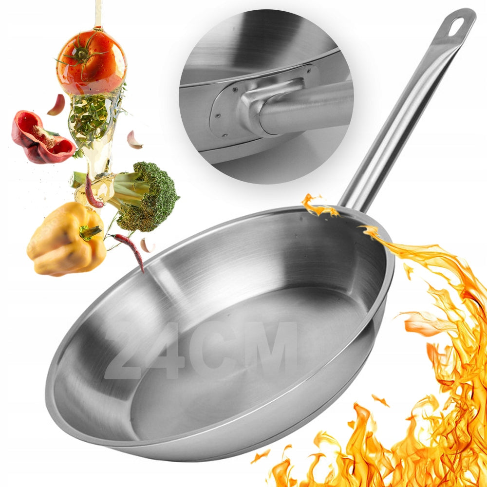 Traditional steel pan Rossner 24 cm stainless steel Universal strong