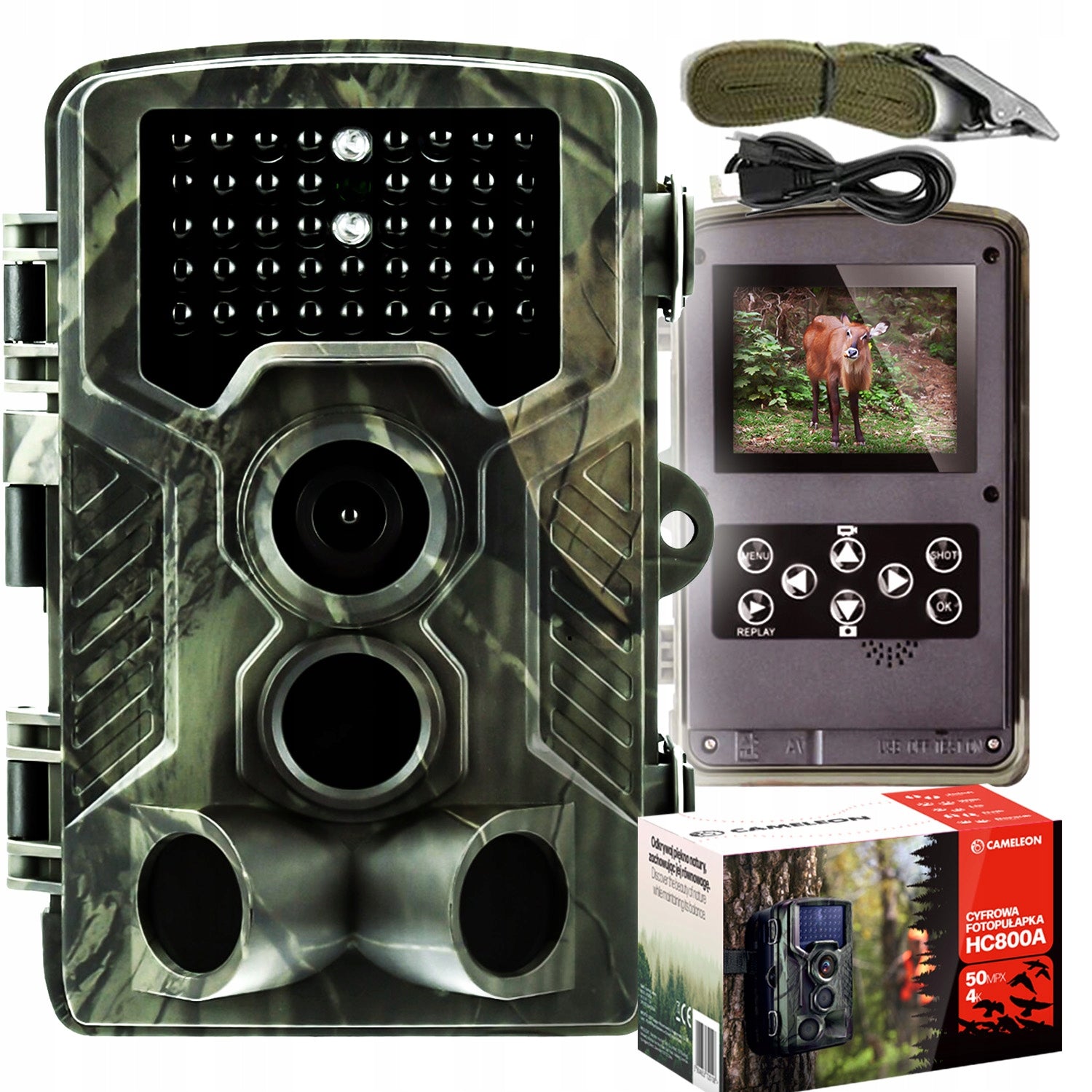 Trail Camera IR Hunting Forest Camera POLISH MENU for SD UHD 4K 50Mpx card