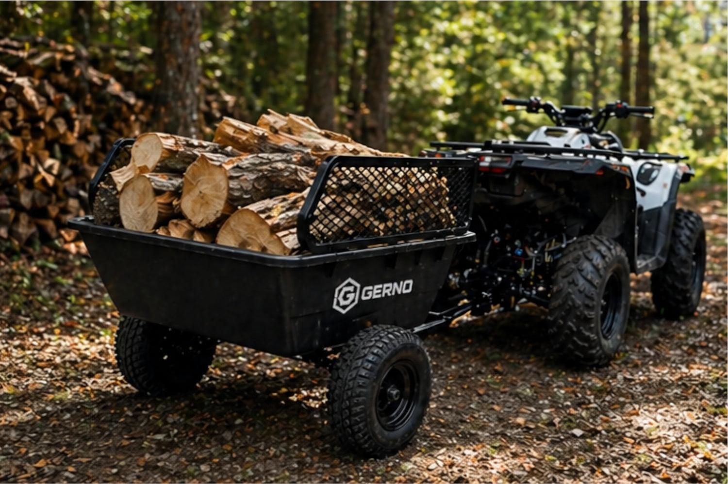Trailer for quad off-road transport mower up to 700 kg tipper kiper Capacity 425 l