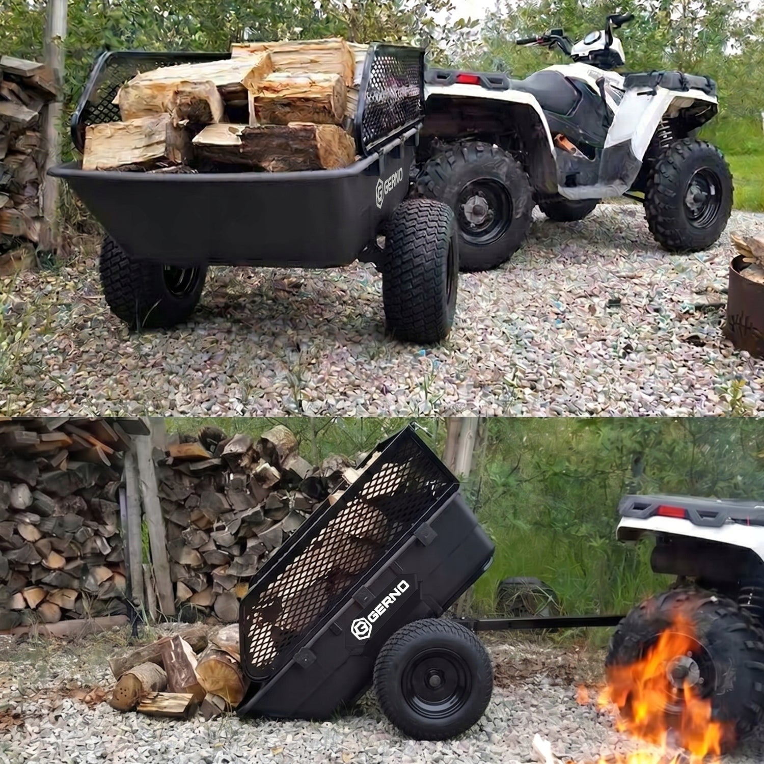 Trailer for quad off-road transport mower up to 700 kg tipper kiper Manufacturer code przyczepka do quada