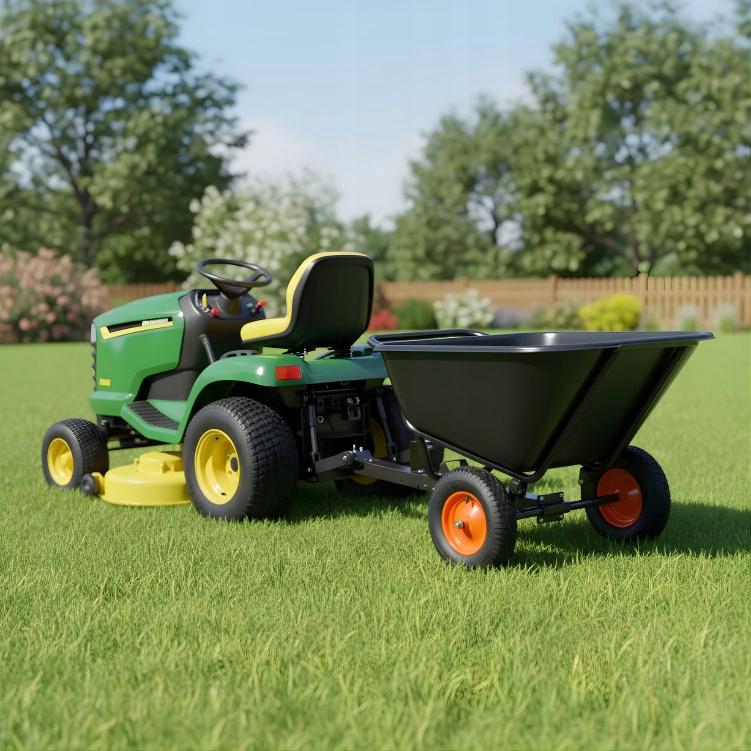 Trailer garden wheelbarrow for quad tractor trailer 350L 300kg Kind wheelbarrow