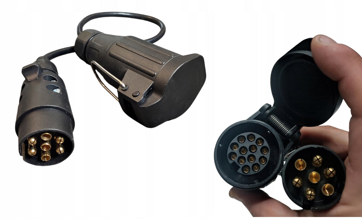 Trailer socket adapter 7 to 13 pin with cable 0,75m Adapter 7/13 HAK