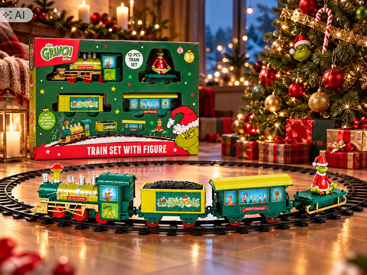 Train Grinch 12 Elements Christmas Tracks Product height 10 cm