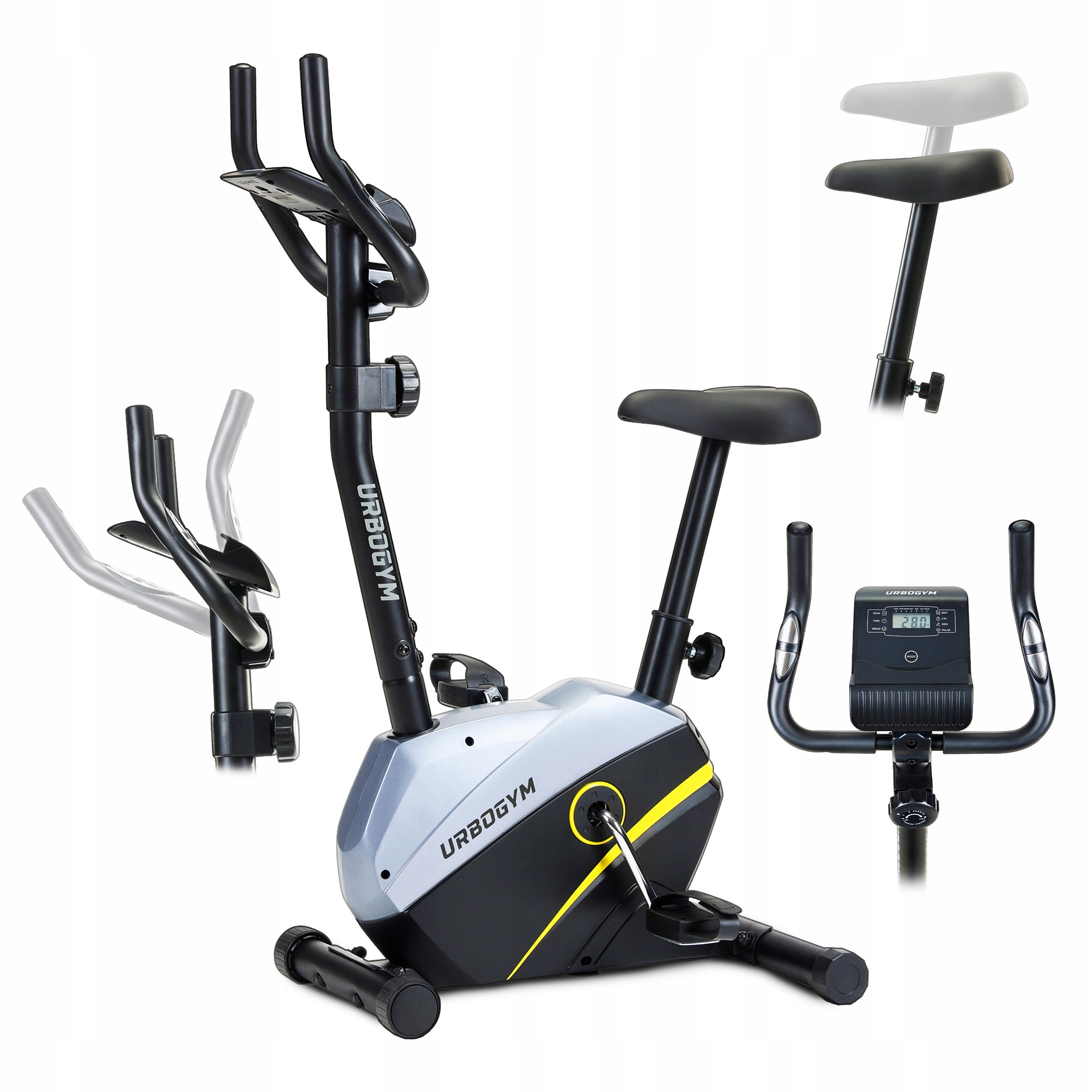 Training Bike Magnetic Stationary Bike for Exercise Oxygen Yellow