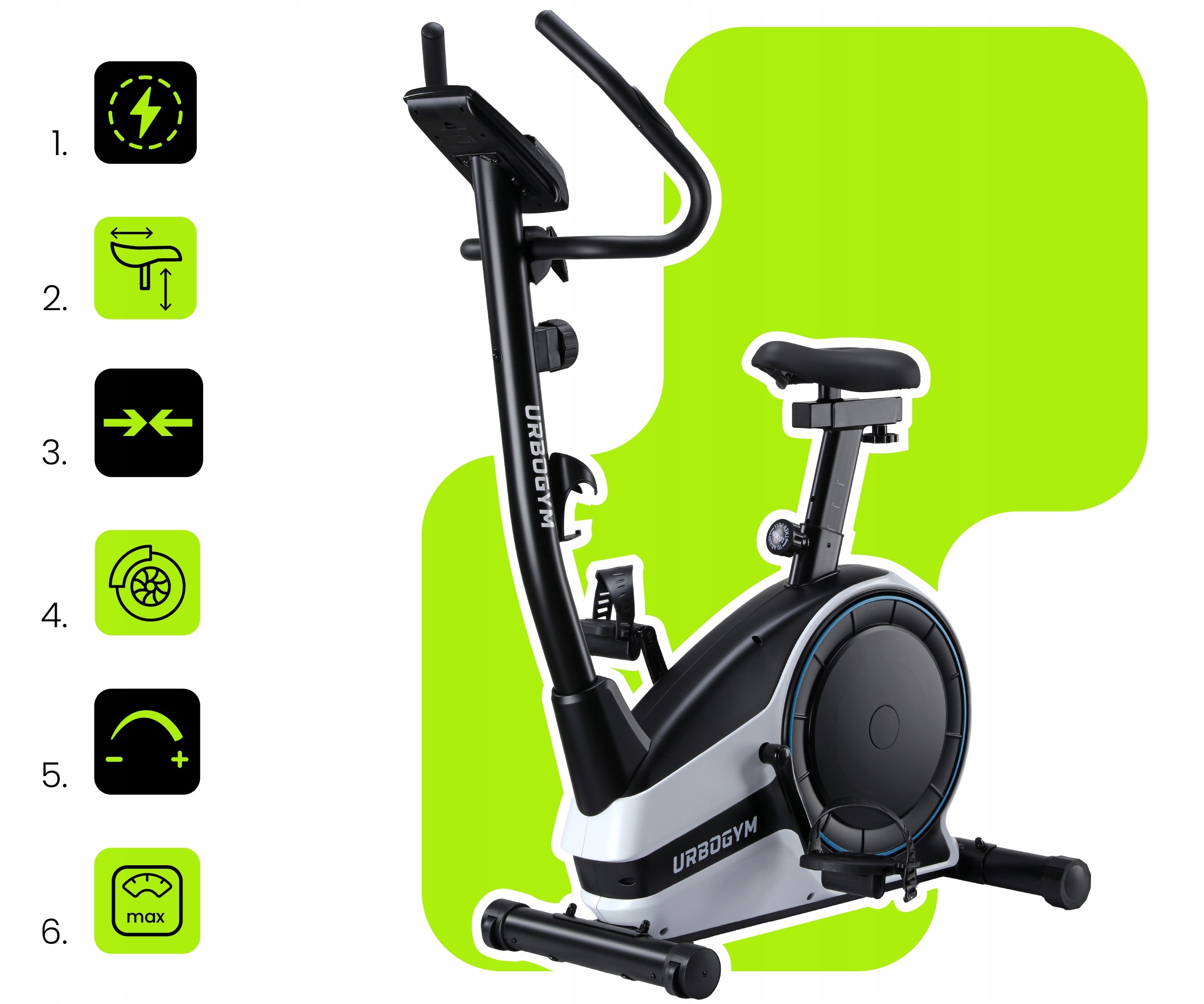 Training Bike Stationary Magnetic Home Bike URBOGYM BOOZE TR Packaging status original