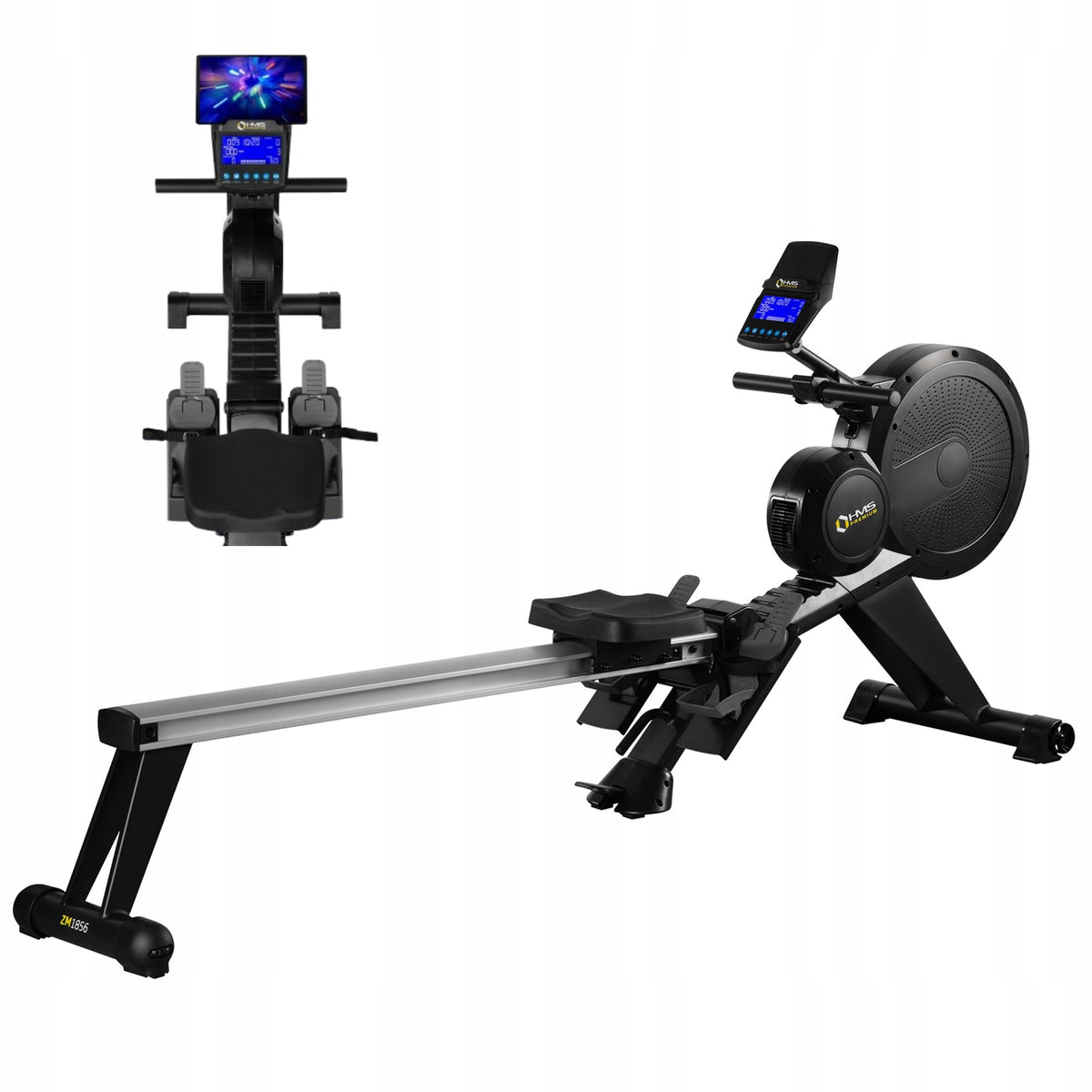 Training Rowing Machine Commercial HMS Premium Ergometer Kinomap 150kg Solid