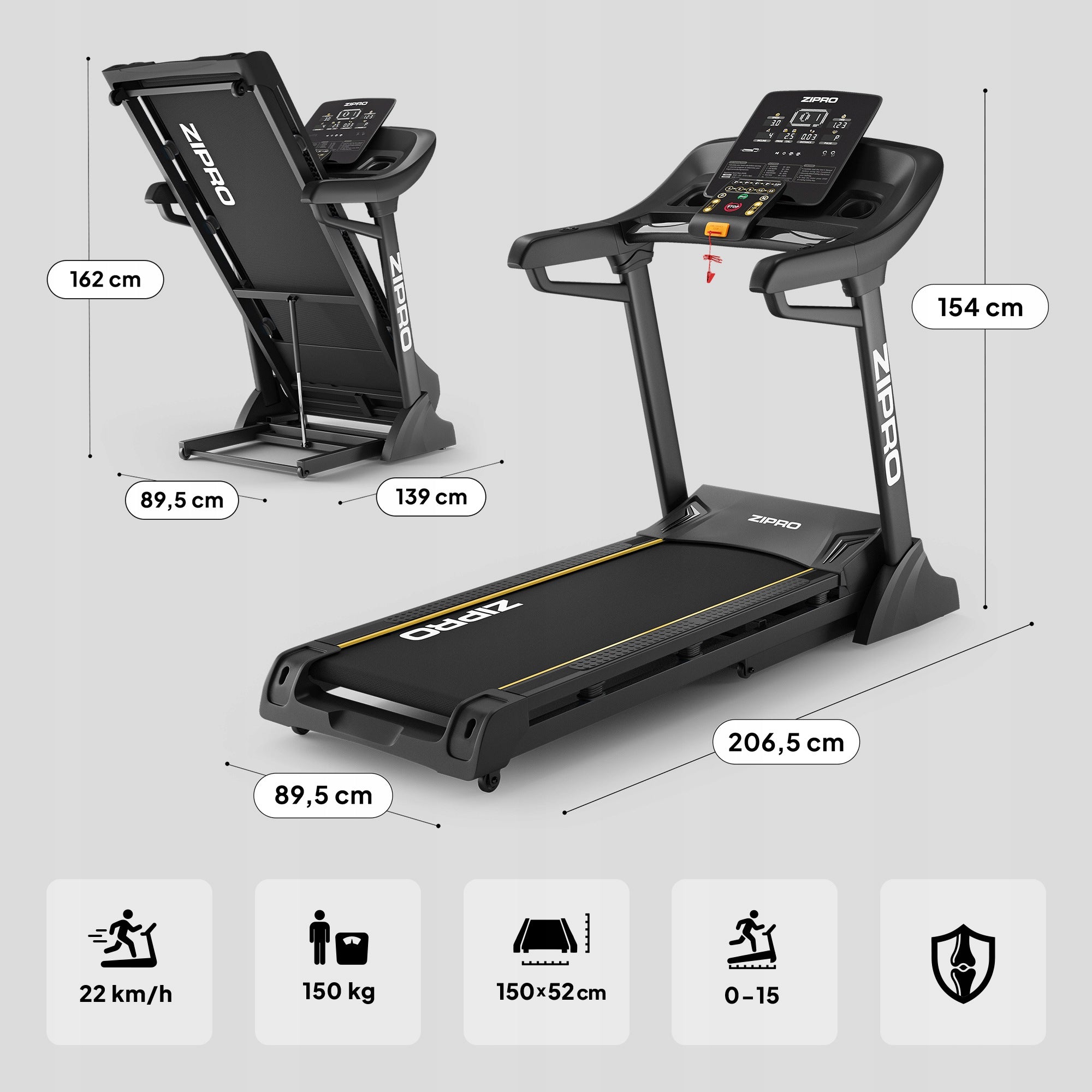 Training Treadmill Electric Slope Angle Adjustment - Dream Zipro Packaging status original