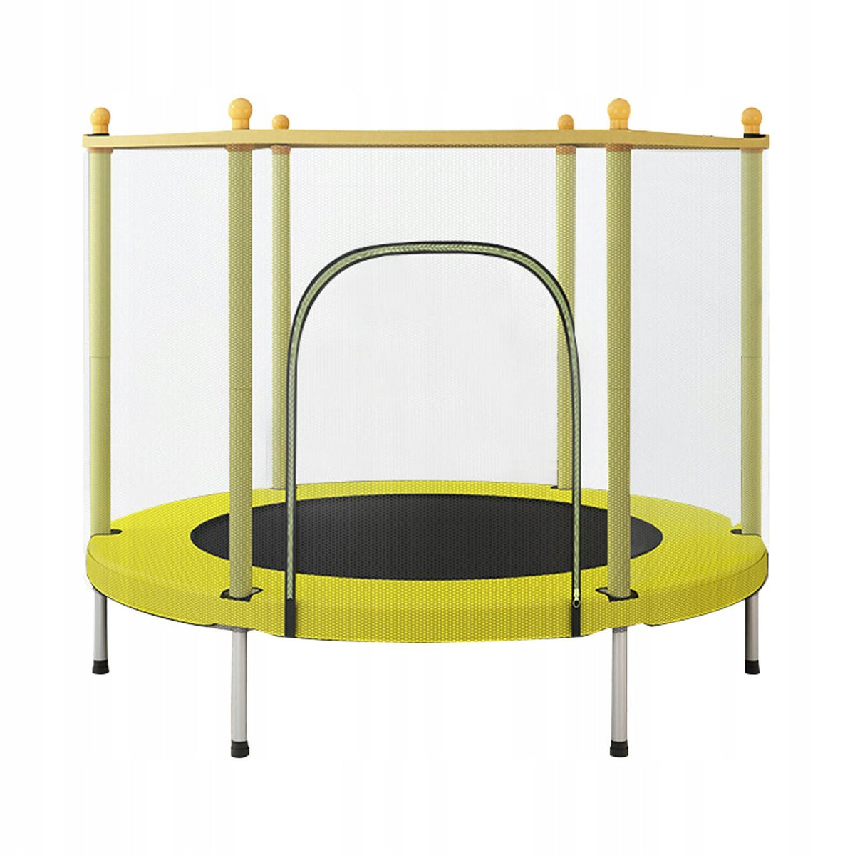 Trampoline for Kids with Net Jump Bed Enclosure Net for Children yellow Brand no brand