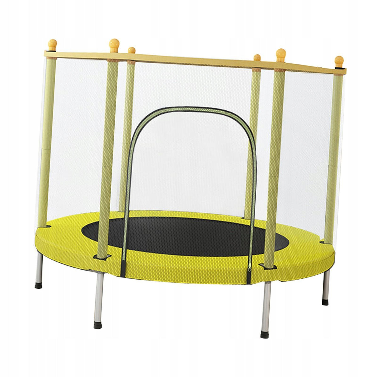 Trampoline for Kids with Net Jump Bed Enclosure Net for Children yellow